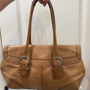 Coach Tan Leather Shoulder Bag